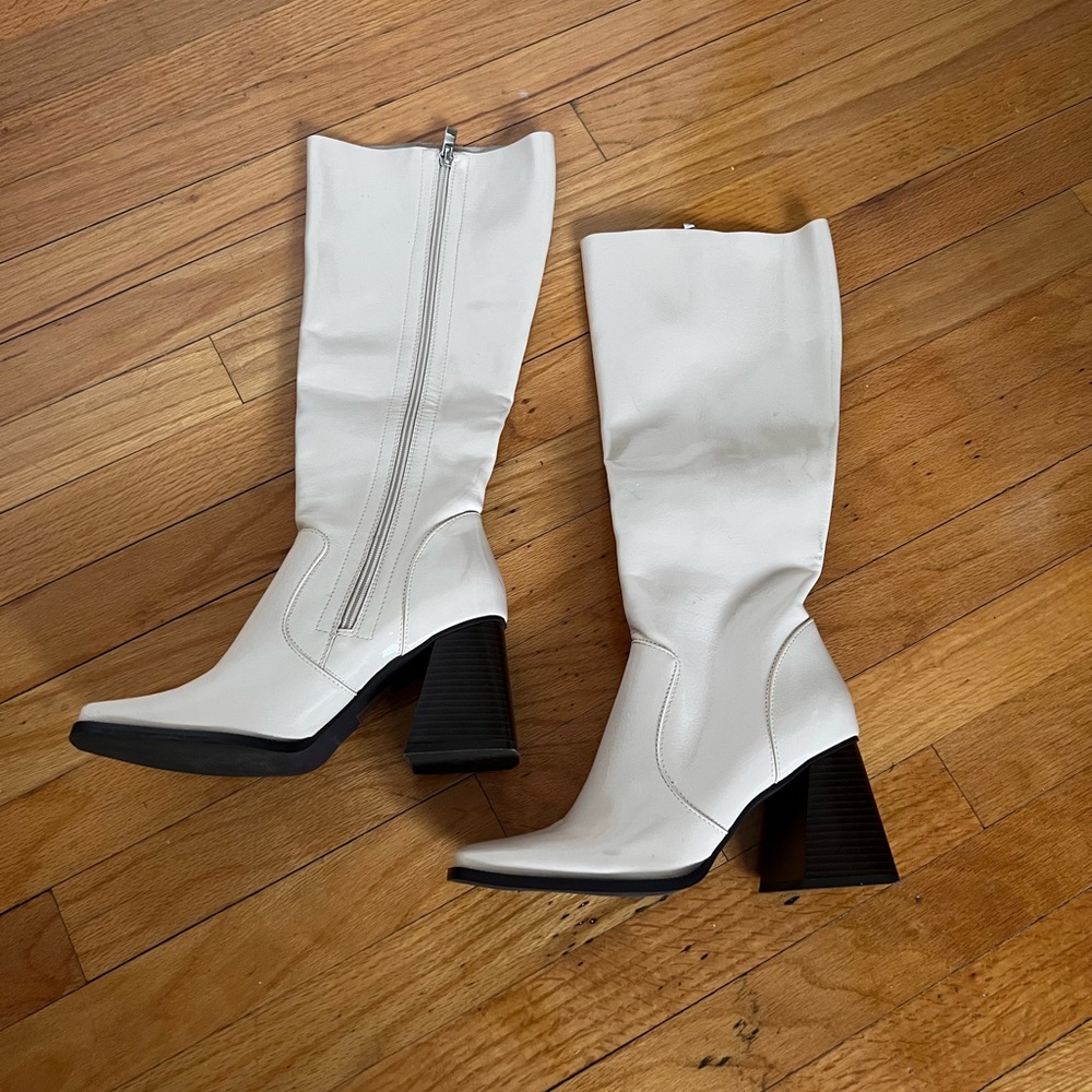 Cream Boots